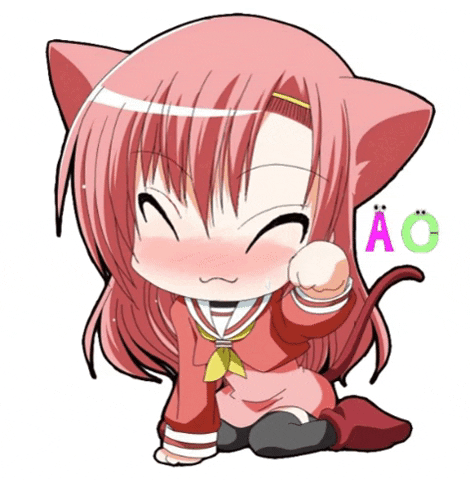 PatetoChips giphygifmaker giphyattribution neko meow GIF
