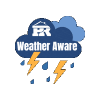 Rain Storm Sticker by Peaked Roofing
