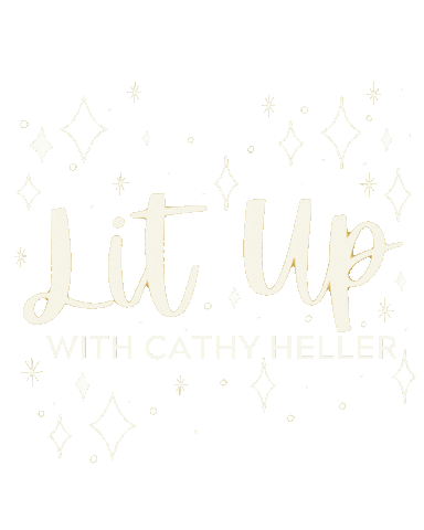 CathyHeller giphyupload litup cathyheller lit up Sticker