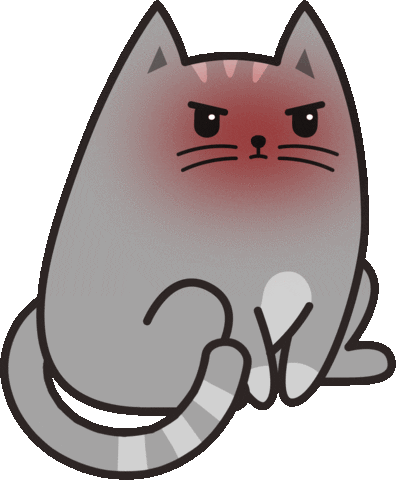 Angry Cat Sticker by Meowingtons
