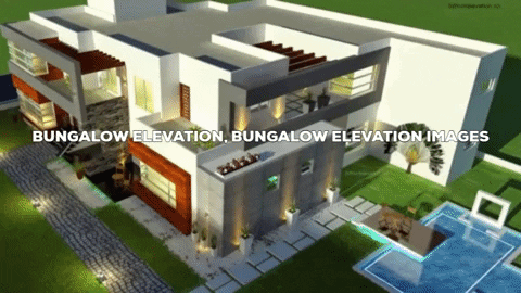 3dfrontelevation_architect giphygifmaker architect bungalow elevation bungalow elevation images GIF