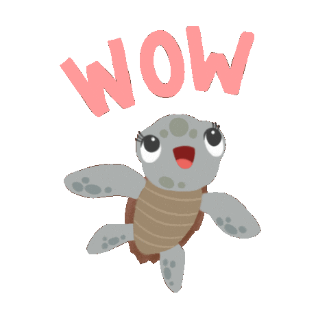 Sea Turtle Wow Sticker by Anak Rimba Books