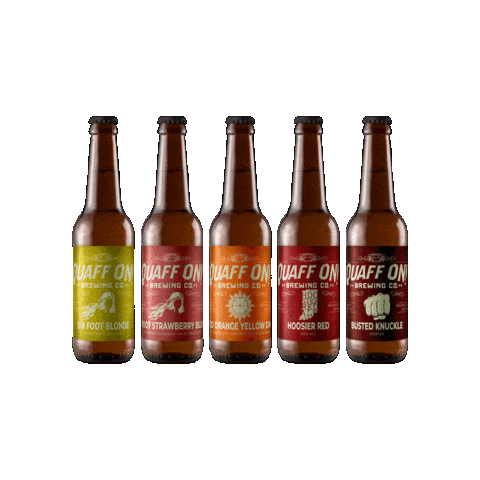 quaffonbrewingco giphygifmaker lineup drinklocal pleasequaffresponsibly Sticker