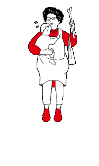 BLANCOOFFEE coffee chill mother child Sticker