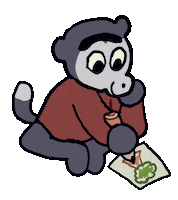 vemrill drawing monkey doodling corbin Sticker