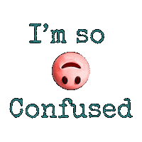 Confused Upside Down Sticker by The3Flamingos