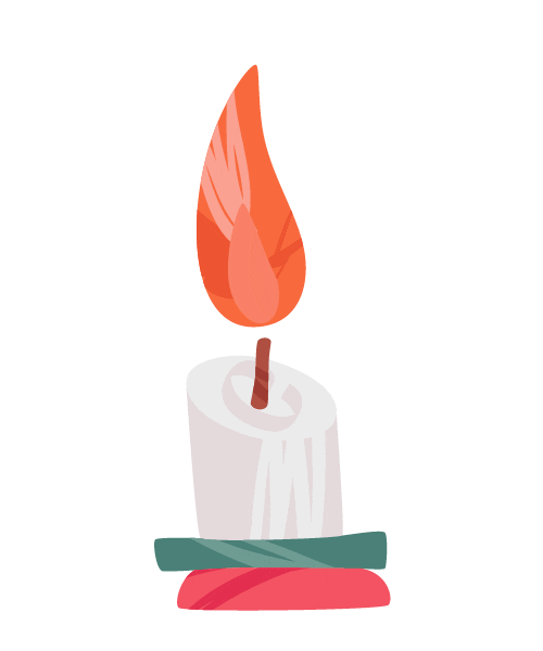 sveta_belaya illustration animated candle cel animation Sticker