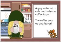 Gnome Coffee Addict GIF