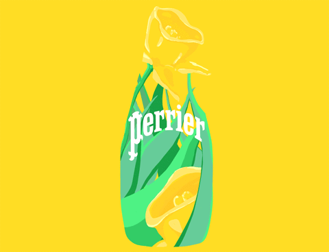 flower bubble GIF by Perrier