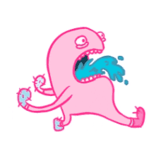 happy monster GIF by Hilde Buiter