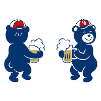 ob-lager cheers 오비라거 oblager 랄라라 Sticker