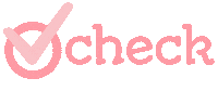 Pink Check Sticker