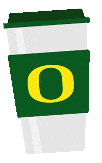 Oregon Ducks Coffee Sticker by University of Oregon