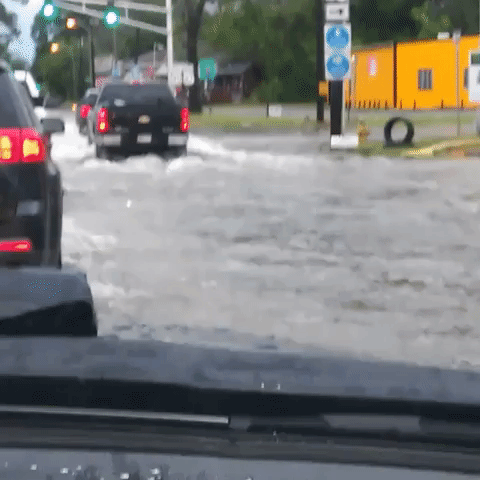 Lafayette Roads Flood After Several Inches of Rainfall