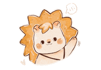 Niniouo hi 可愛 nini 刺蝟 Sticker
