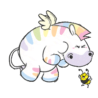 Unicorn Bee Sticker by Pummel & Friends