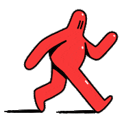 Lets Go Walk Sticker by Andrew Bell