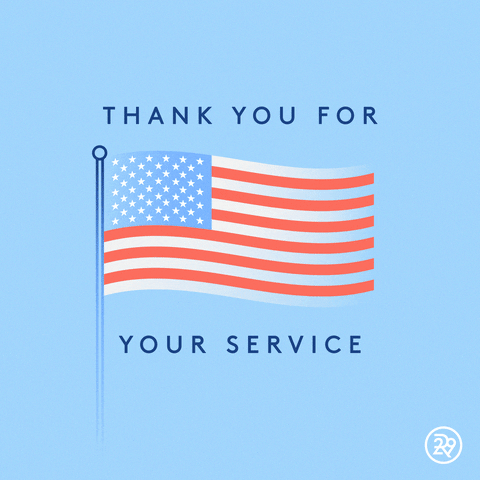 Thank You For Your Service Veterans Day GIF by Refinery 29 GIFs