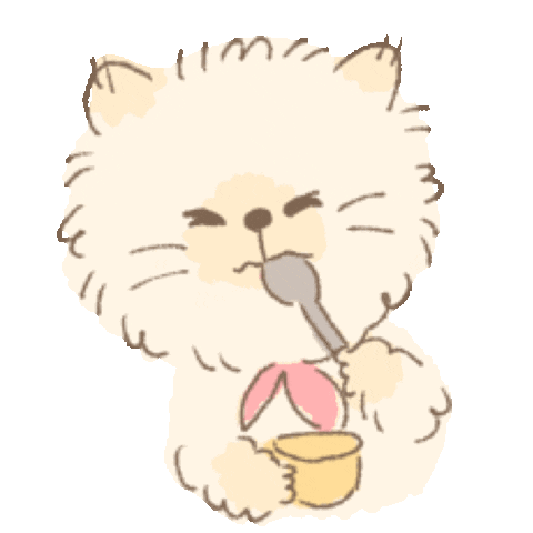 Cat Eat Sticker by koimoffee