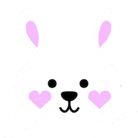 Hopping Easter Bunny Sticker by Jessica Lau