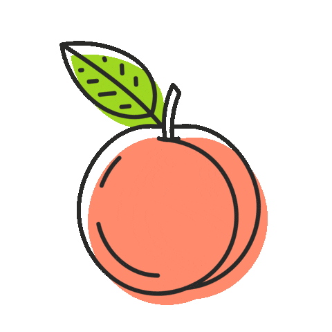 Peach Sticker by Sunbelt Bakery