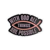 pinnedpins fish god christian pin Sticker