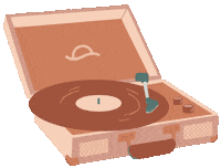 Record Player Vintage Sticker by Betweenseasons