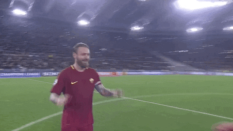 happy champions league GIF by AS Roma