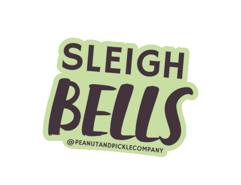 Sleigh Bells Christmas Sticker by Peanut and Pickle