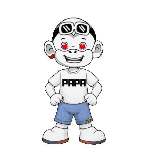 Papa Pa Sticker by Zhot