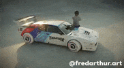 fred_arthur art artist skateboarding bmw GIF