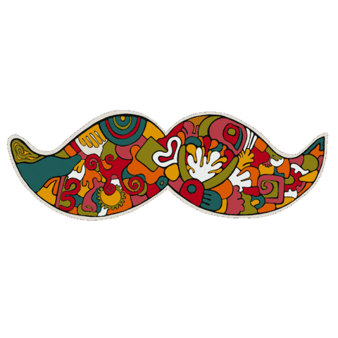 Colors Moustache Sticker