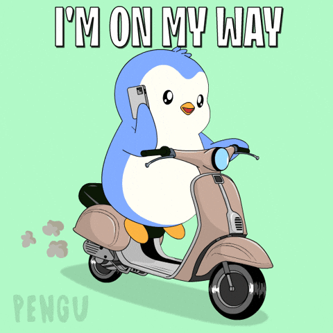 Talking On My Way GIF by Pudgy Penguins