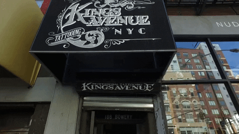 kingsavenuetattoo giphygifmaker nyc new york city tattoos GIF