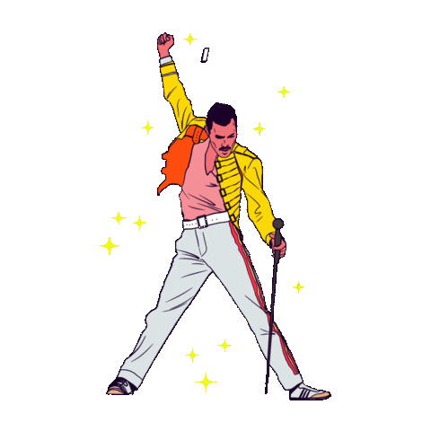 Freddie Mercury 80S Sticker by Joe