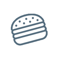 burger icon Sticker by BGOOD Designer