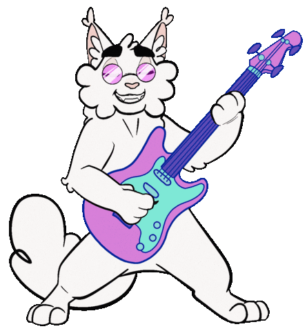 Guitar Player Band Sticker