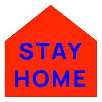 joi_stack stay home social distance flatten the curve back away Sticker
