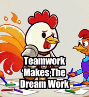 Teamwork Makes The Dream Work Group GIF by Zorooster