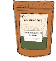 nomnomnotdairy vegan baking brownie nomnomnotdairy Sticker