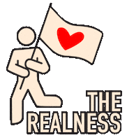 therealnessworld love heart business first nations Sticker