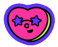 amendoinstudio happy heart sad sticker Sticker