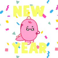 Happy New Year Sticker by DINOSALLY