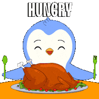 Hungry Penguin Sticker by Pudgy Penguins