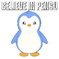 Penguin Believe Sticker by Pudgy Penguins