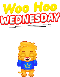 Woo Hoo Wednesday Morning Sticker by Lucas and Friends by RV AppStudios