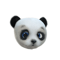 Panda Bear 3D Sticker by cryptoys