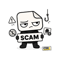 Suspicious Scam Sticker by ZTIKIX