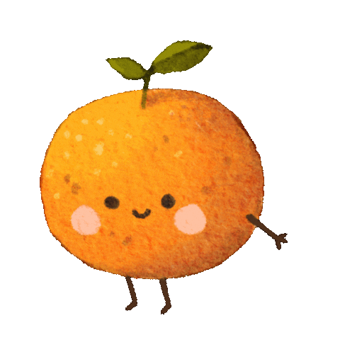 Orange Fruit Sticker