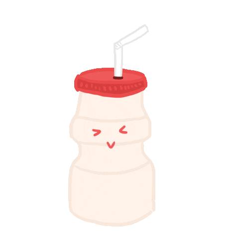 happy milk Sticker by Patricia Tjandra